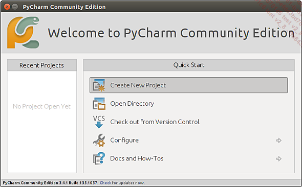 Le programme PyCharm Community Edition
